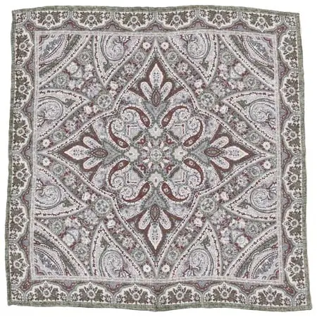 PAOLO ALBIZZATI(パオロアルビザッティ) リバーシブル ペイズリー×ペイズリー チーフ