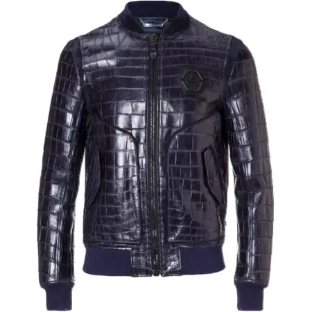 PHILIPP PLEIN(フィリッププレイン) Leather Bomber “Tiger face”