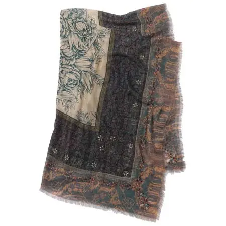 Pierre-Louis Mascia(ピエールルイマシア) ボタニカル×ペーズリー プリント スカーフ