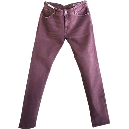 PT01(ピーティーゼロウーノ) PT TORINO DENIM SOUL スリム フィット デニム (ボルドー)