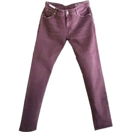 PT01(ピーティーゼロウーノ) PT TORINO DENIM SOUL スリム フィット デニム (ボルドー)