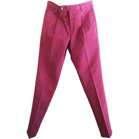 PT01(ピーティーゼロウーノ) PT TORINO コットン ストレッチ 1プリーツ パンツ (ボルドー) GENTLEMAN FIT