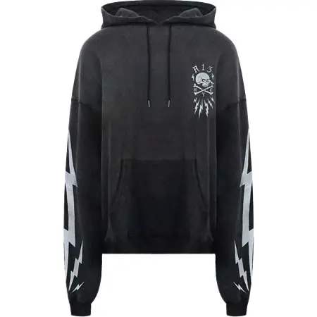 R13(アールサーティーン) Skull Bolt Oversized Hoodie