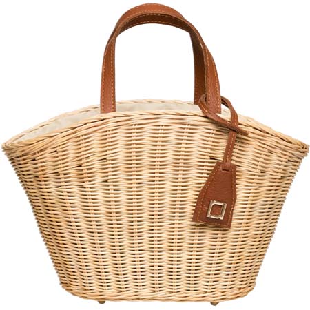 Rafe New York(ラフェニューヨーク) LAUREN Wicker Tote – Natural / Cognac