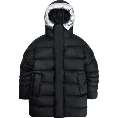 RAINS(レインズ ) Alta Vision Long Puffer Jacket – Black