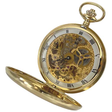 RAPPORT(ラポート) 両面開きスケルトン/手巻き/PW90 懐中時計