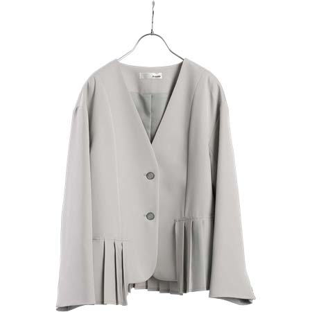 RAW FUDGE (ローファッジ) ノーカラープリーツジャケット