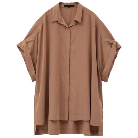 Rawtus(ロゥタス) POWDER POPLIN ターンアップスリーブシャツ