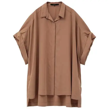 Rawtus(ロゥタス) POWDER POPLIN ターンアップスリーブシャツ