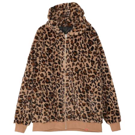 RAZZIS(ラズ) Leopard Zip-up fake fur hoodie / 2colors