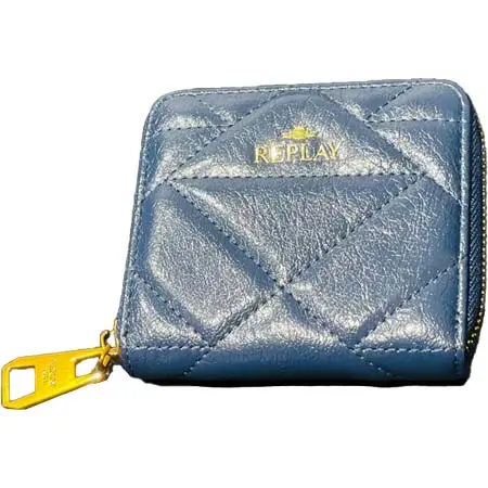 REPLAY(リプレイ) キルティングコンパクト財布 / ブルー