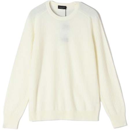 roberto collina(ロベルトコリーナ) ストライプクルーネックハイゲージニット