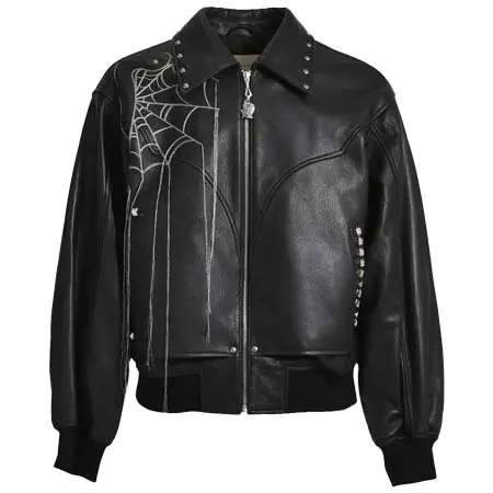 Rock Steady(ロックステディ) SPIDER WEB EMBROIDERY(LAMBSKIN) / BLK