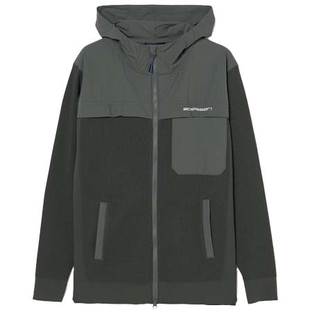 ROSASEN(ロサーセン) ニット×タフタフルジップブルゾン