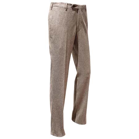 Rota(ロータ) ウールスラックス ボトムス 千鳥柄 ブラウン