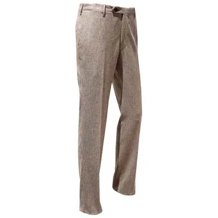 Rota(ロータ) ウールスラックス ボトムス 千鳥柄 ブラウン