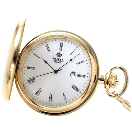 ROYAL LONDON(ロイヤルロンドン) 蓋付きクォーツ(電池式)懐中時計　90001-02