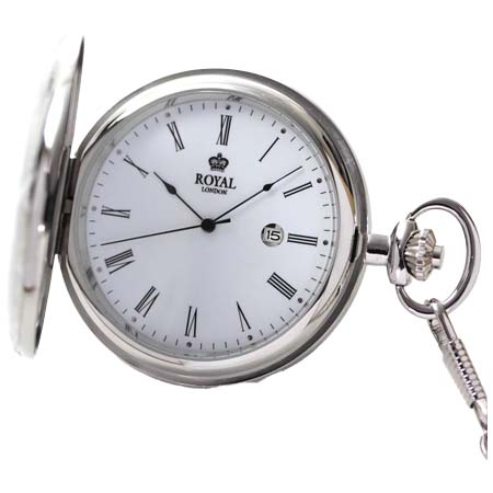 ROYAL LONDON(ロイヤルロンドン) 蓋付きクォーツ(電池式)懐中時計　90001-01