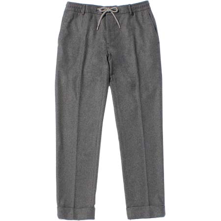 Santaniello(サンタニエッロ) カシミヤストレッチドローコード テーパードパンツグレー