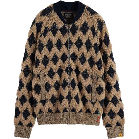 SCOTCH&SODA(スコッチ&ソーダ) Textured Jacquard Bomber
