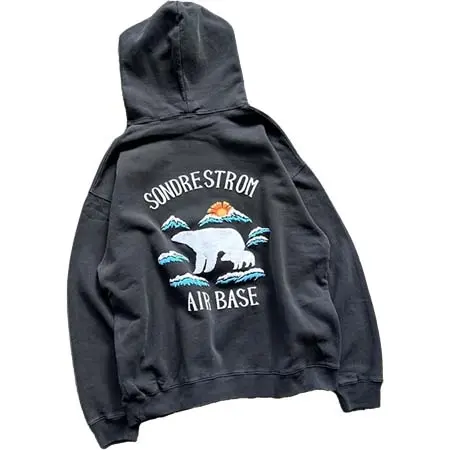 SCREEN STARS　(スクリーンスターズ) Faded blk sweat hoodie “BEAR”