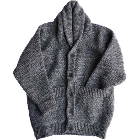 S.E.H KELLY(エスイーエイチケリー) WALES GEELONG LAMSWOOL SHAWL CARDIGAN