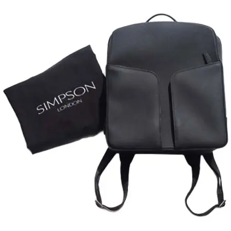 SIMPSON LONDON(シンプソンロンドン) バックパックS｜ブリッジオブウィアー｜SL510｜グレインレザーバックパック｜ブラック