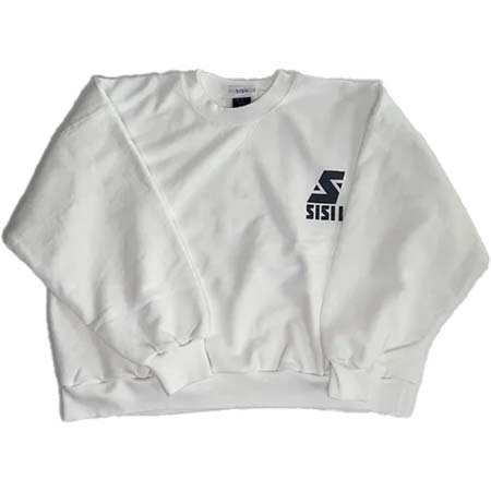 Sisii(シシ) CROPPED CREW PRINT -white-