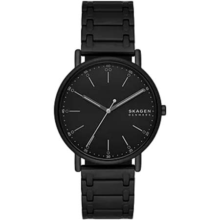 SKAGEN(スカーゲン) SIGNATUR 三針デイト ミッドナイト ステンレススチール ブレスレットウォッチ