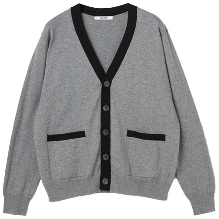 SLOANE(スローン) 16G天竺 コットン×カシミヤ バイカラーVネックカーディガン　SL9S-906