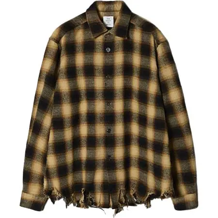 SOE(ソーイ) Crashed Flannel Shirts