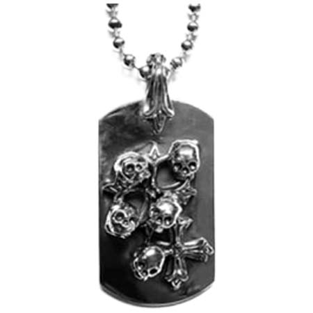 SofferAri(ソファーアリ) Large Dog Tag Skulls & N.C. Crosses