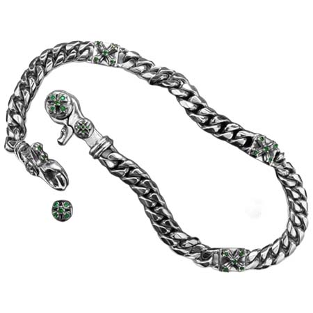 SofferAri(ソファーアリ) O.G. Clips Collateral N.C. Wallet Chain with Emeralds　Axl Rose アクセルローズ　Guns N’ Roses　ガンズ・アンド・ローゼズ