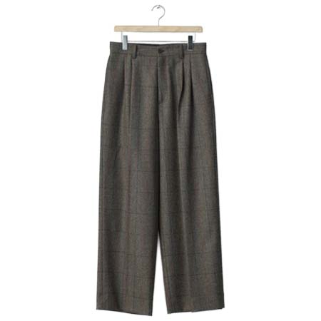 stein(シュタイン) Long Wide Trousers(GLEN CHECK)