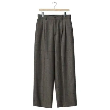 stein(シュタイン) Long Wide Trousers(GLEN CHECK)