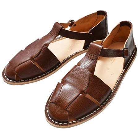 STEVE MONO(スティーブモノ) カーフグレインレザー アーティナザル グルカサンダル