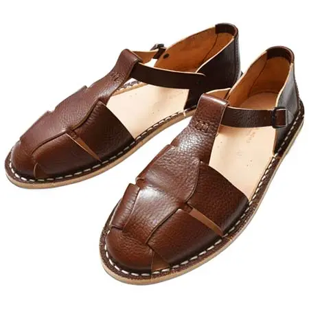 STEVE MONO(スティーブモノ) カーフグレインレザー アーティナザル グルカサンダル