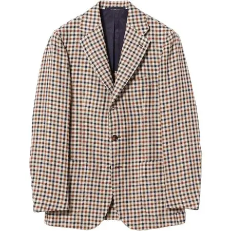 STILE LATINO(スティレラティーノ) FAUSTO リネンウール ガンクラブ ジャケット