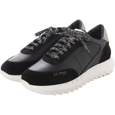 STOKTON(ストックトン) ボリュームソールレースアップスニーカー ブラック