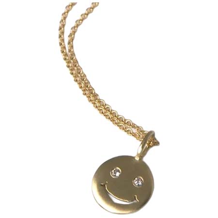 STUDIO WATERFALL(スタジオウォーターフォール) K18ダイヤモンド スマイリーフェイスネックレス
