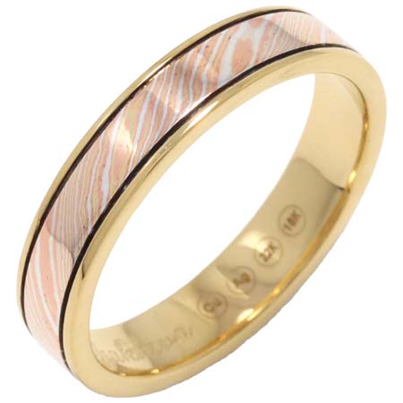 Suman Dhakhwa(スーマンダックワ) SD-R47M　18K YG Borders Ring / Gold Mokume