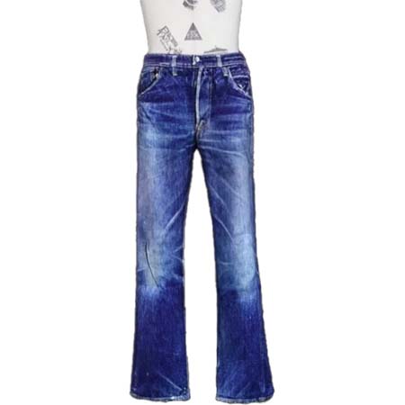 TALKING ABOUT THE ABSTRACTION(トーキングアバウトジアブストラクション) PRINT STARIGHT PANTS / プリント スターライト パンツ DENIM – エンシニータス
