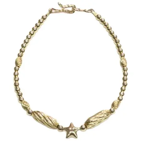 THE BINGO BROTHERS(ザビンゴブラザーズ) ビンゴブラザーズ　14KGF ラージ×スモールツイスト スターブレスレット(金無垢)・星1つ(オールゴールド)