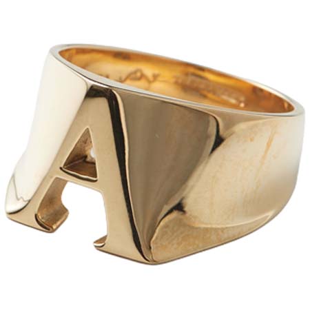 THE LETTERING(ザレタリング) 18K Alphabet Ring A – Gold