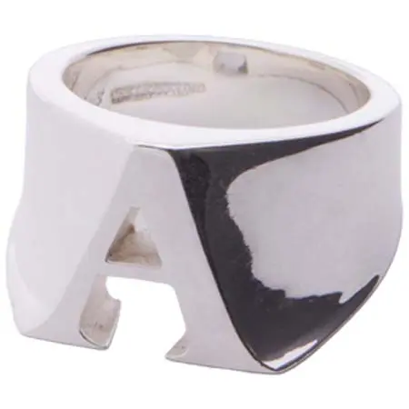 THE LETTERING(ザレタリング) Alphabet Men’s Ring A – Silver