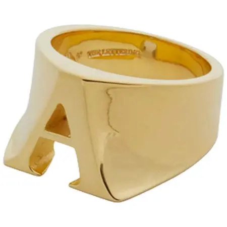 THE LETTERING(ザレタリング) Alphabet Ring A – Gold