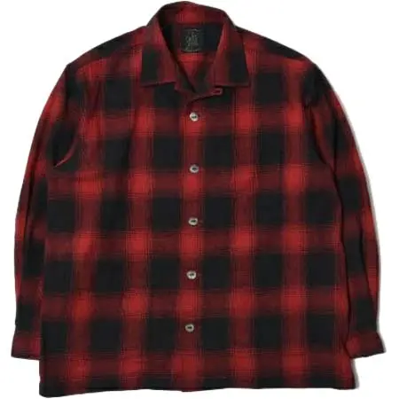 THE STYLIST JAPAN(ザスタイリストジャパン) OMBRE CHECK OPEN COLLAR SHIRT JACKET