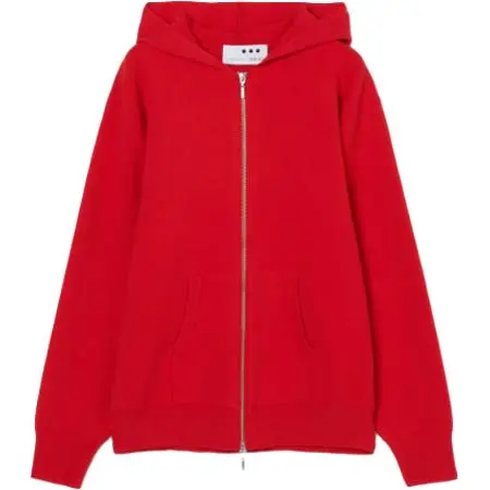 three dots(スリードッツ) パワースムースニット ジップアップ