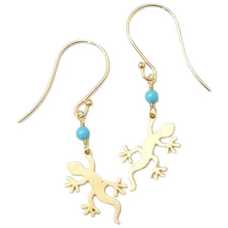 TILLA EARTH(ティーラアース) K10YG やいま　やーるー(やもり)フックピアス