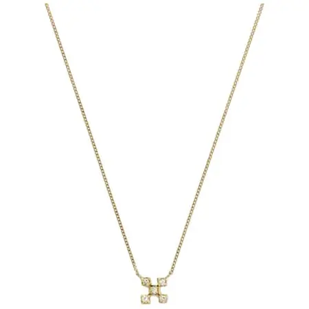 TILLA EARTH(ティーラアース) K18YG ミンサー　ダイヤモンドネックレス ５つ